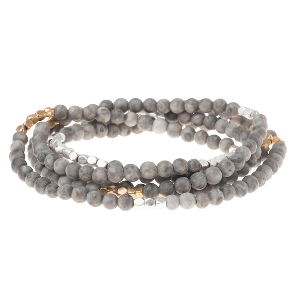 Stone Wrap Bracelet- River Stone- Stone of Balance