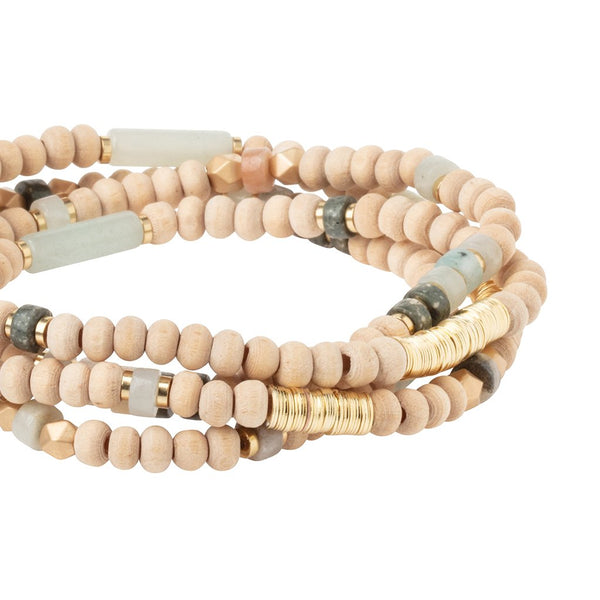 Wood, Stone & Metal Wrap-Amazonite/Gold