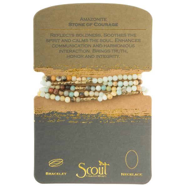 Stone Wrap Bracelet-Amazonite-Stone of Courage